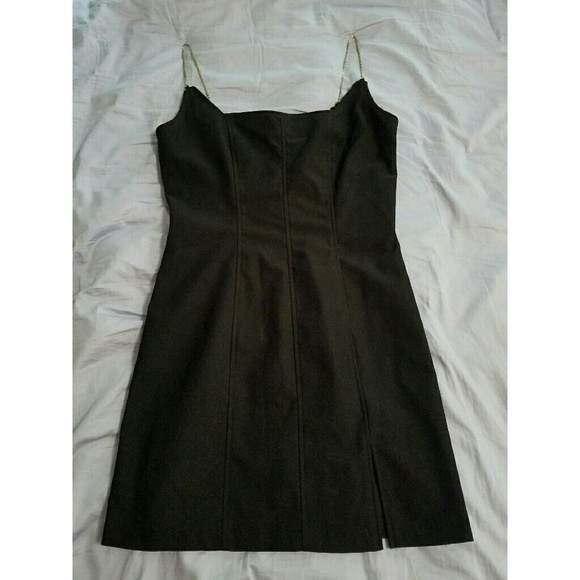 XOXO Dresses & Skirts - Vintage 90's Y2K Chain Strap Short Black Dress M/L